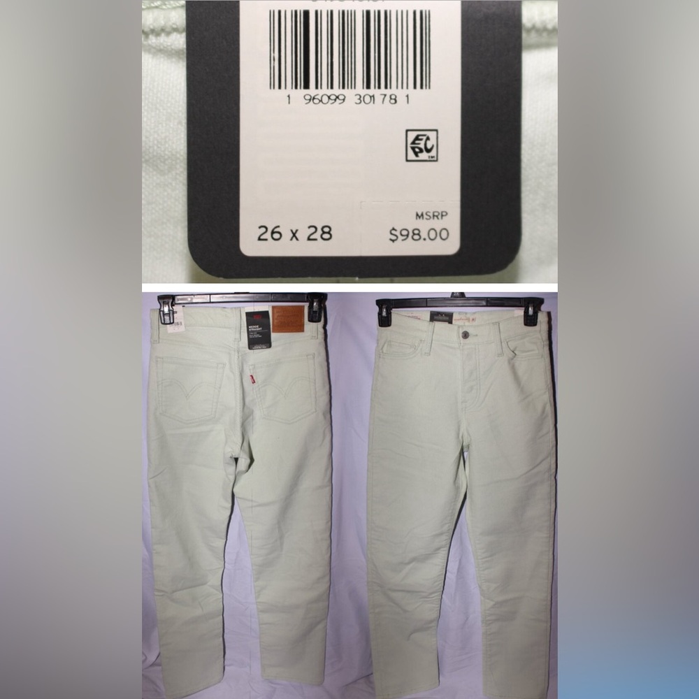 Levi’s mint green corduroys NWT